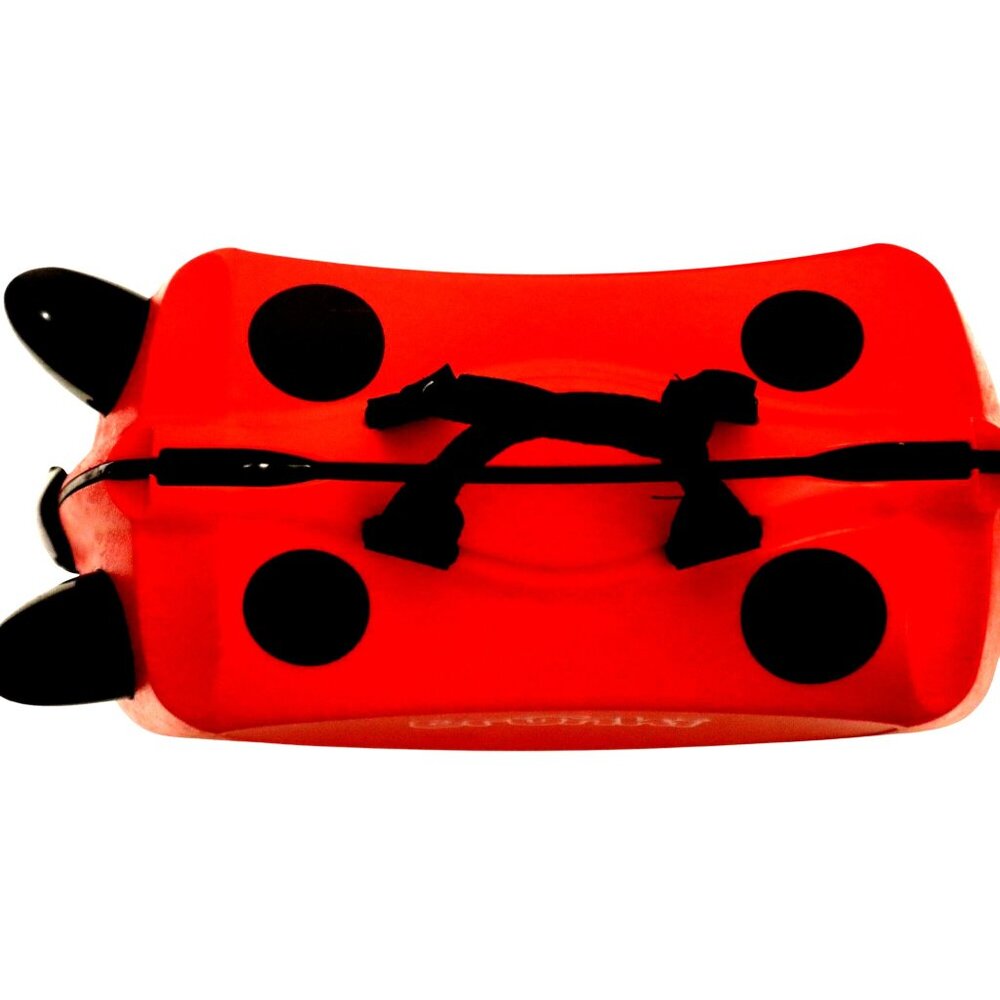 Trunki Harley Ladybug Kids Ride-On Suitcase - Carry-On Luggage with Tow Strap